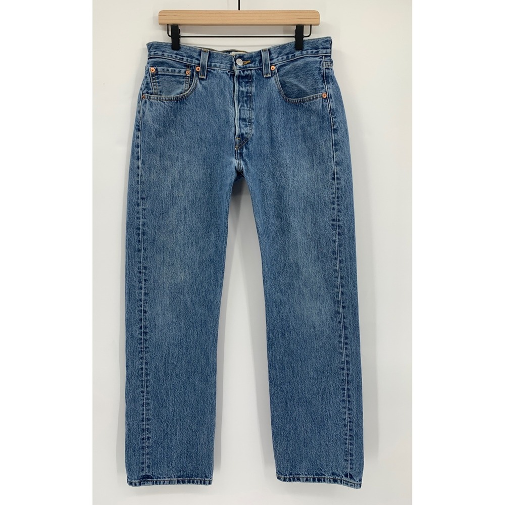 Vintage Levis 501 Jeans Mens 32x30 Blue Straight Leg Button Fly (Tag 34x32)